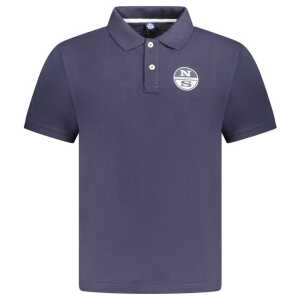 North Sails Blue Cotton Men Polo Shirt