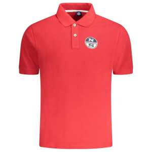 North Sails Red Cotton Men Polo Shirt