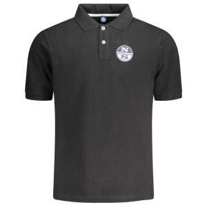 North Sails Black Cotton Mens Polo Shirt