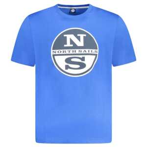 North Sails Blue Cotton Men T-Shirt