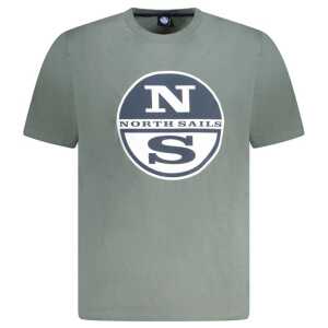North Sails Green Cotton Men T-Shirt