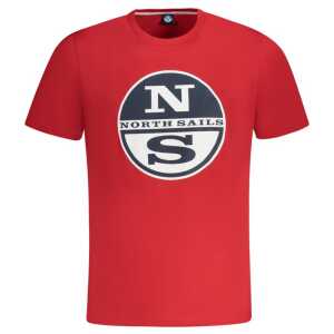 North Sails Red Cotton Men T-Shirt