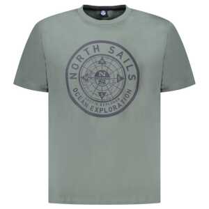 North Sails Green Cotton Men T-Shirt