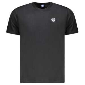 North Sails Black Cotton Men T-Shirt