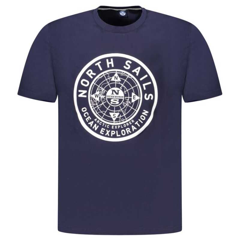 North Sails Blue Cotton Men T-Shirt, theFeinheit