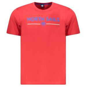 North Sails Red Cotton Men T-Shirt