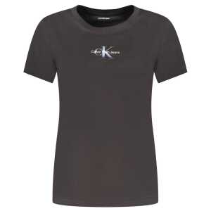 Calvin Klein Black Cotton Women T-Shirt