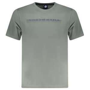 North Sails Green Cotton Men T-Shirt