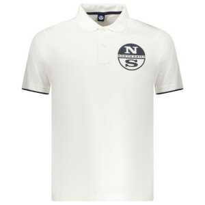 North Sails White Cotton Men Polo Shirt