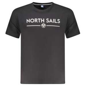 North Sails Black Cotton Men T-Shirt