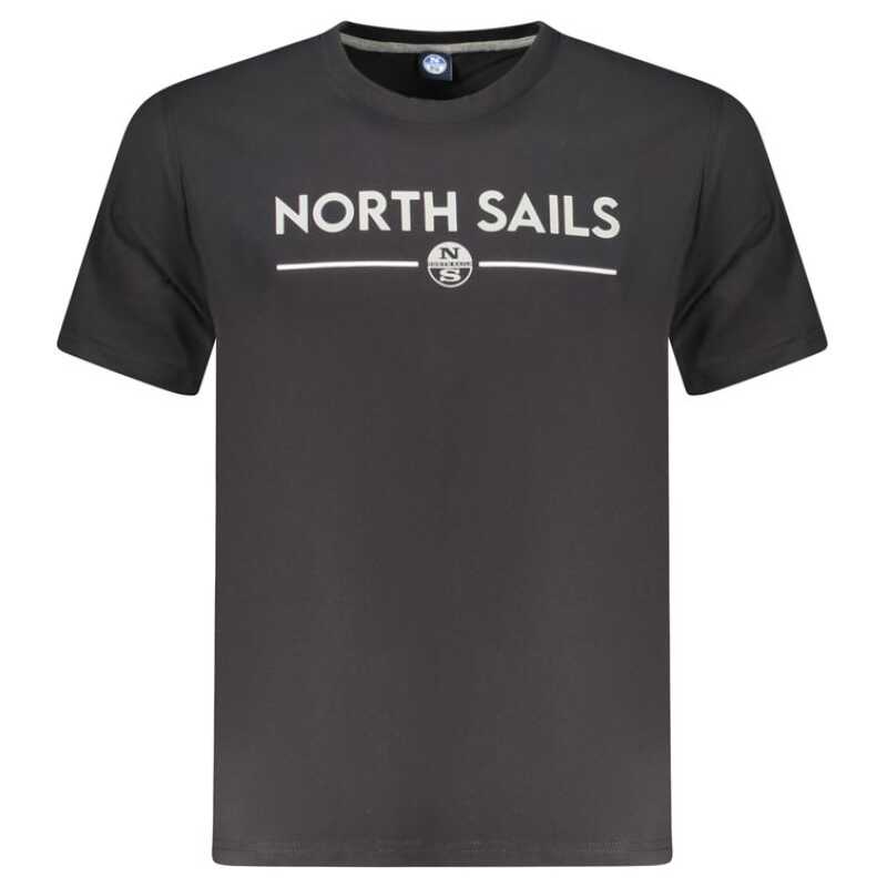North Sails Black Cotton Men T-Shirt, theFeinheit
