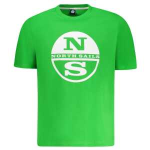 North Sails Green Cotton Men T-Shirt