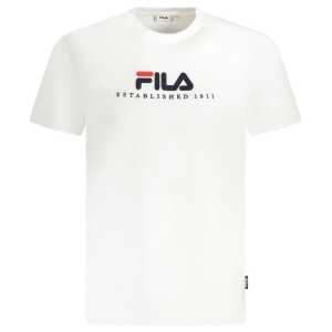 Fila White Cotton Unisex T-Shirt