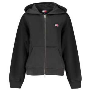 Tommy Hilfiger Black Cotton Women Hoodie