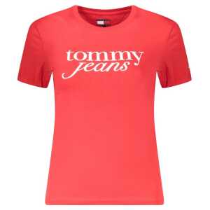 Tommy Hilfiger Red Cotton Tops & T-Shirt