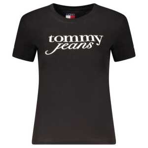 Tommy Hilfiger Black Cotton Tops & T-Shirt