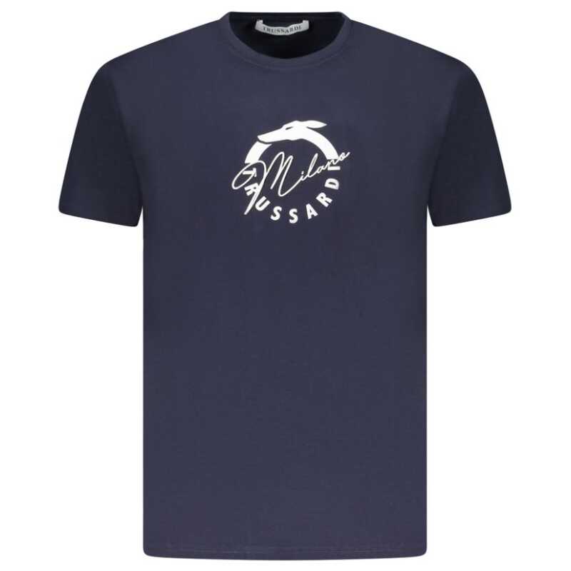 Trussardi Blue Cotton Men T-Shirt, theFeinheit