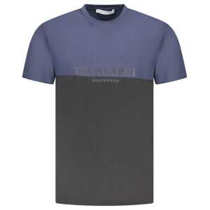 Trussardi Blue Cotton Men T-Shirt