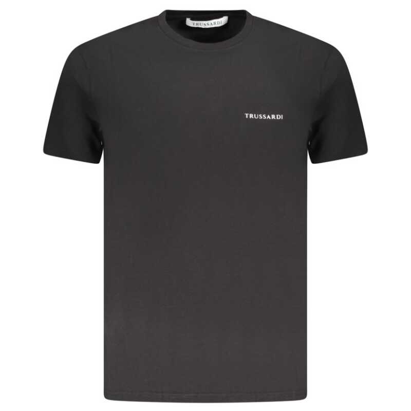 Trussardi Black Cotton Men T-Shirt, theFeinheit