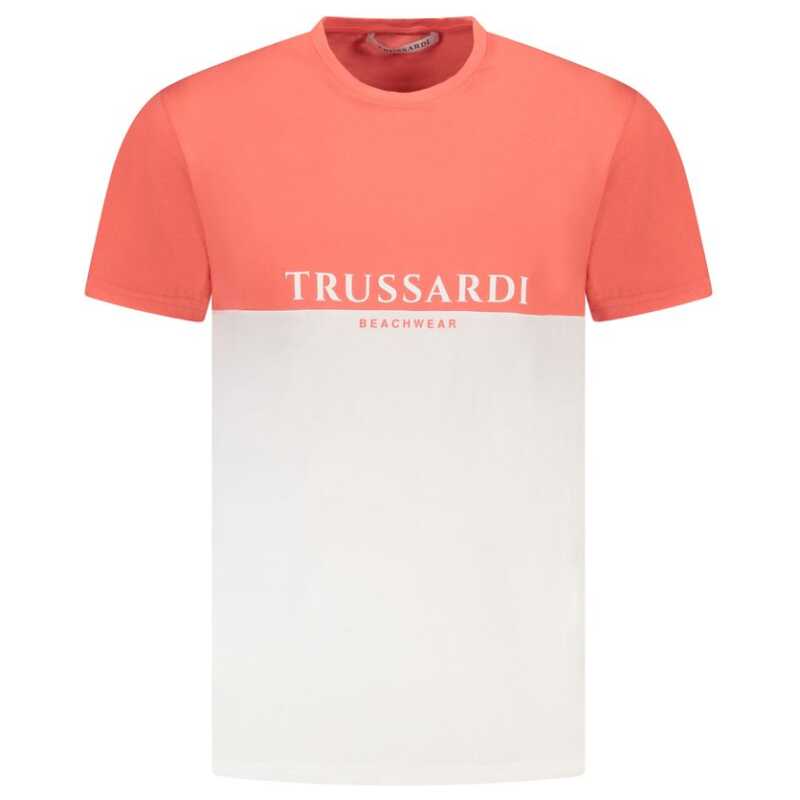 Trussardi Pink Cotton Men T-Shirt, theFeinheit