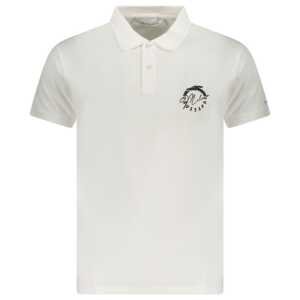 Trussardi White Cotton Men Polo Shirt