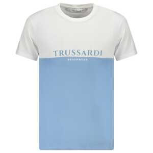 Trussardi Light Blue Cotton Men T-Shirt