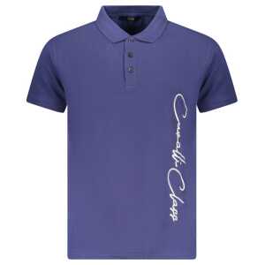 Cavalli Class Blue Cotton Men Polo Shirt