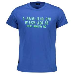 Diesel Blue Cotton Men T-Shirt