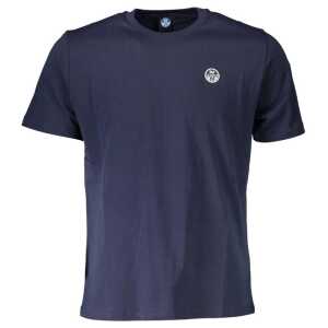 North Sails Blue Cotton Men T-Shirt