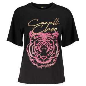 Cavalli Class Black Cotton Women Top