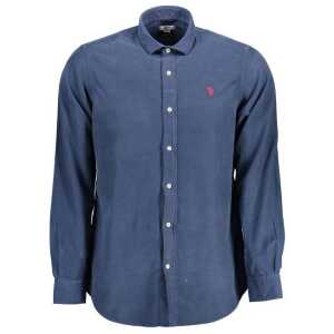 U.S. POLO ASSN. Blue Cotton Men Shirt