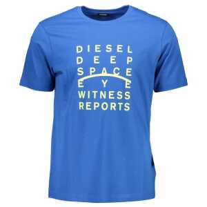 Diesel Blue Cotton Men T-Shirt