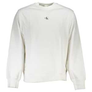 Calvin Klein White Cotton Men Sweater