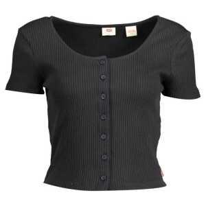 Levi's Black Cotton Women T-Shirt