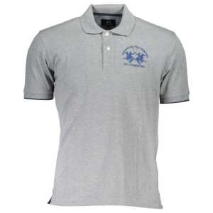 La Martina Brown Cotton Men Polo Shirt
