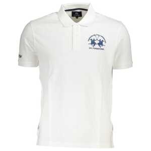 La Martina White Cotton Men Polo Shirt