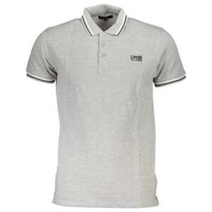 Cavalli Class Brown Cotton Men Polo Shirt