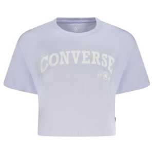 Converse Purple Cotton Women T-Shirt