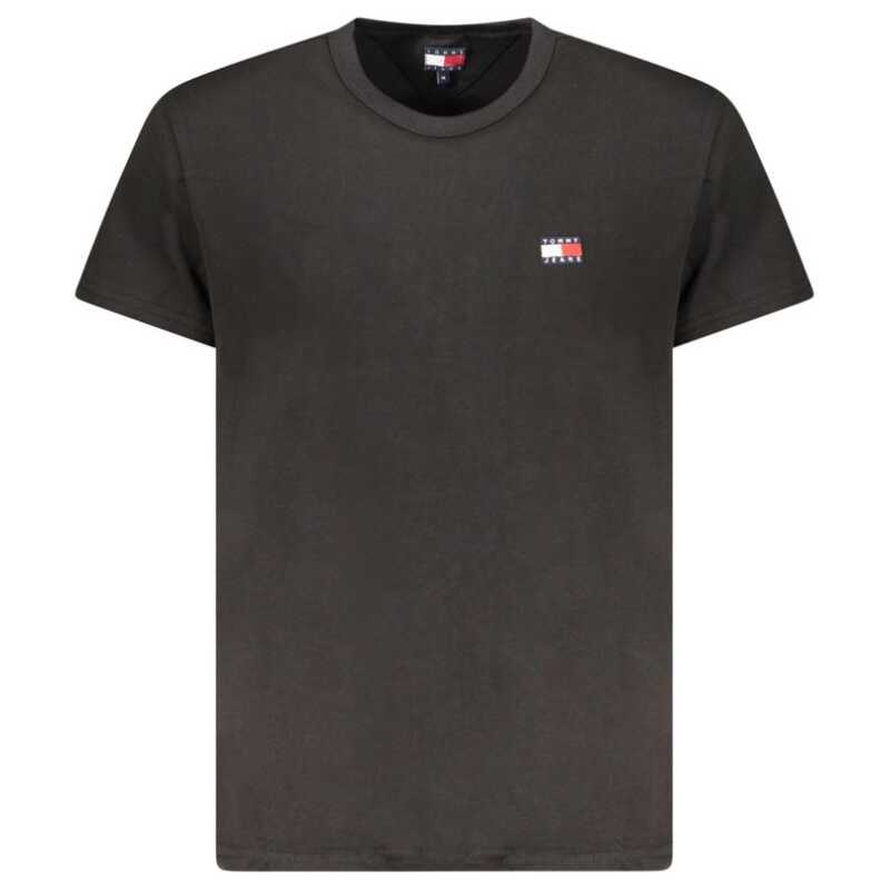 Tommy Hilfiger Black Cotton Men T-Shirt, theFeinheit