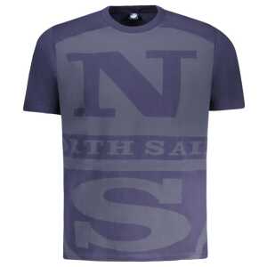 North Sails Blue Cotton Men T-Shirt