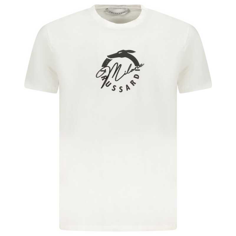 Trussardi White Cotton Men T-Shirt, theFeinheit