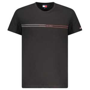 Tommy Hilfiger Black Cotton Men T-Shirt