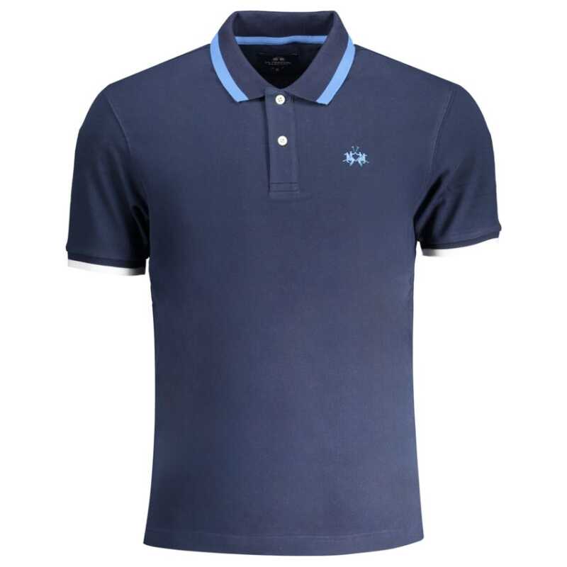 La Martina Blue Cotton Polo Shirt, theFeinheit