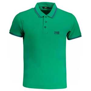 Cavalli Class Green Cotton Polo Shirt