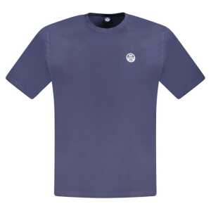 North Sails Blue Cotton Men T-Shirt