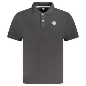 North Sails Black Cotton Men Polo Shirt