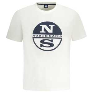 North Sails White Cotton Men T-Shirt
