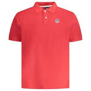 North Sails Red Cotton Men Polo Shirt