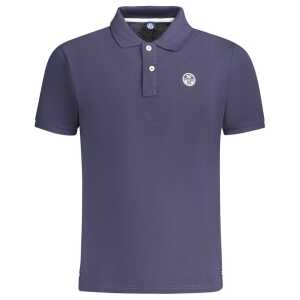 North Sails Blue Cotton Men Polo Shirt