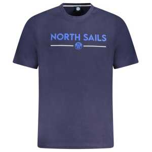 North Sails Blue Cotton Men T-Shirt